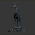 Decorative Deer Sculpture For Home Decor With Stone Base And Ornaments