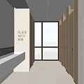 Modern Public Restroom Public Restroom 3d model