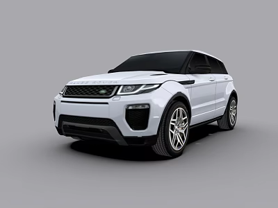 White Land Rover SUV with Modern Exterior Design and Sleek Body Features 3d model