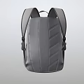 Gray Backpack With Sleek Design Functional Zipper And Comfortable Shoulder Straps 3d model