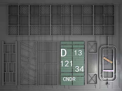 Industrial LOFT partition 3d model