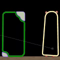 Modern Decorative Mirrors With Unique Curved And Ear Shaped Frames In Light Green And White