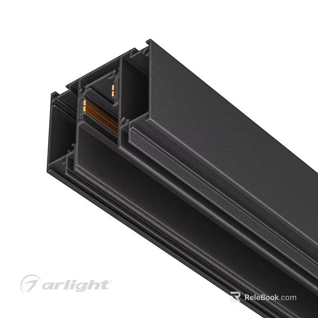 Sleek Black Metal Downlight Spotlight with Sturdy Mounting Frame Design 3d model 