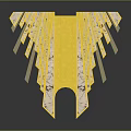 Contemporary Decorative Strips Featuring Golden Silver Hues And Marble Texture With Dark Background Reflections