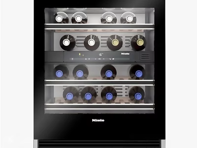 Miele Modern Wine Cooler With Glass Door And Multiple Layers For Wine Storage 3d model