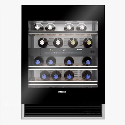Miele Modern Wine Cooler With Glass Door And Multiple Layers For Wine Storage 3d model