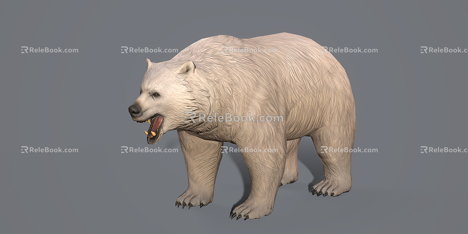 Modern polar bear 3d model