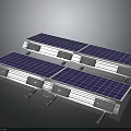Solar Panel Installation Equipment With Metal Mounting Brackets And Frame Structures