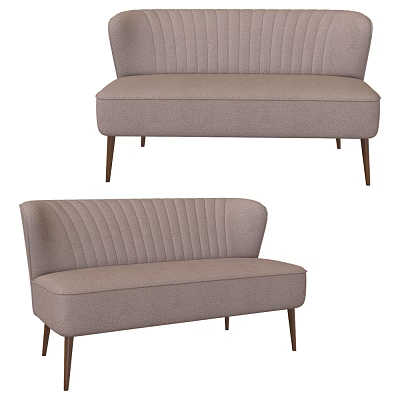 Modern Multi-person Sofa Simple Sofa Simple Two-person Sofa 3d model