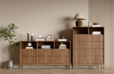Modern Side Cabinet Entrance Cabinet Bucket Cabinet Low Cabinet Decorative Cabinet Silent Style Side Cabinet 3d model