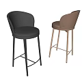 Stylish Modern Leather Bar Stools In Black And Brown With Sleek Design