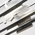 Modern Track Mounted Recessed Spotlights With Bright Lighting And Sleek Design