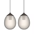 Modern Hanging Pendant Lights With Transparent Glass Shades And Metal Tops