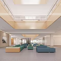 Spacious And Bright Hospital Outpatient Clinic Lobby With Comfortable Waiting Area