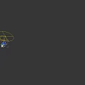 Yellow Sci Fi Utility Vehicle With Large Tires And Roof Equipment