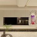 Modern TV Wall Design With Cabinets Marble Accent And Decorative Lighting