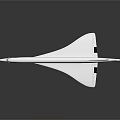 White Supersonic Aircraft Model With Streamlined Design And Red White Blue Tail 3d model