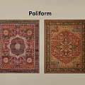 Poliform Square Rugs With Intricate Traditional Patterns And Warm Decorative Design Elements 3d model