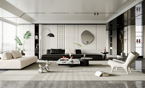 modern living room 3d model