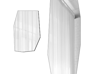 Sleek Modern Mirror With Minimalist Design For Living Room Wall Decoration 3d model