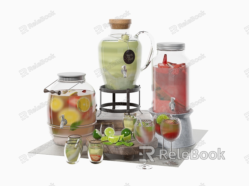 Modern Beverage Juice Drink model