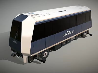 SSS Transit Modern Train Exterior Design With Streamlined Body And Windows 3d model