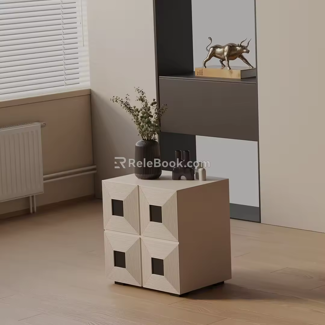 Modern bedside table 3d model