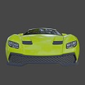 Green luxury car 3d model