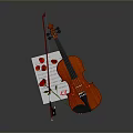 Violin Cartoon Violin Animation Violin Instrument String Western Instrument 3d model