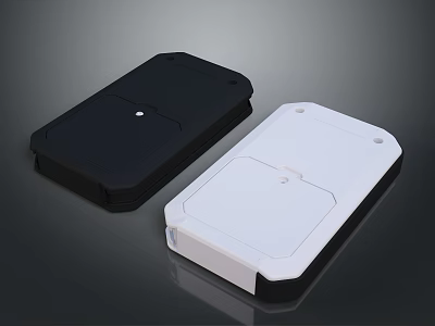 Sleek Computer Cases in Black and White Design for Modern Desktop Systems 3d model