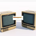 Two Vintage Beige Televisions With Classic Boxy Design And Old-fashioned Screens