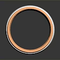 Modern Copper And Silver Textured Ring Fashion Accessory For Daily Wear