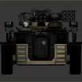 Armored Military Vehicle with Turret Machine Gun 6x6 Wheeled Design Reinforced Armor and Tactical Equipment
