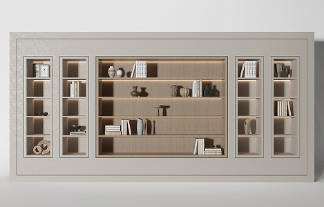 Modern Bookcase Decorative Cabinet 3d model