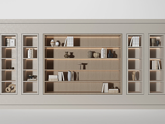 Modern Bookcase Decorative Cabinet 3d model