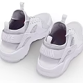 White Athletic Shoes With Mesh Upper Breathable Design And Lightweight Sole