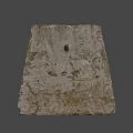 Ancient Weathered Stone Block With Rustic Surface And Top Metal Ring 3d model