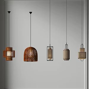 New Chinese Chandelier with Silent Wind Woven Small Chandelier Decoration Small Chandelier Restaurant Bedside Chandelier Bar Reception Desk Chandelier Front Desk Chandelier 3d model