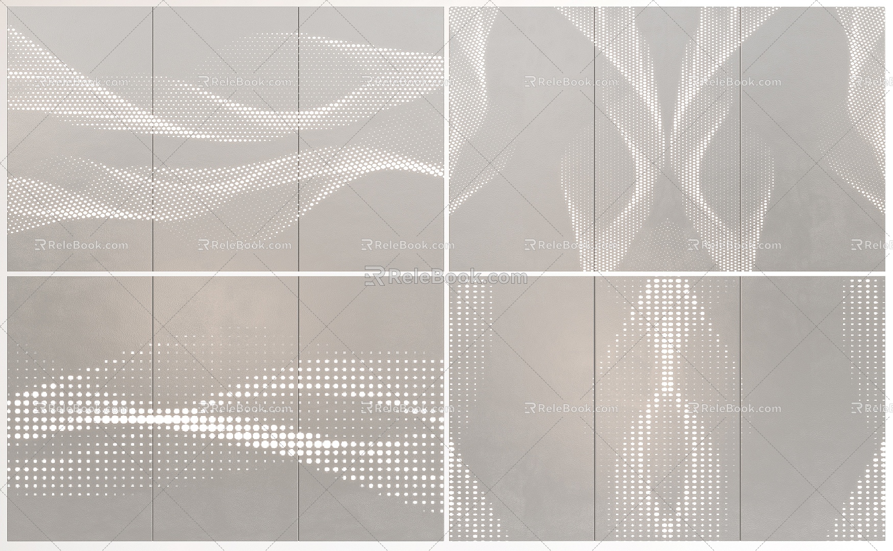 Perforated plate transparent plate aluminum veneer perforated plate background wall model