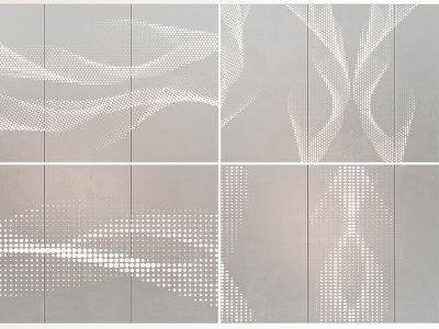 Perforated plate transparent plate aluminum veneer perforated plate background wall model