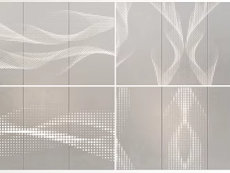 Perforated plate transparent plate aluminum veneer perforated plate background wall 3d model