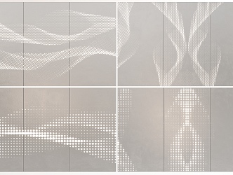 Perforated plate transparent plate aluminum veneer perforated plate background wall 3d model