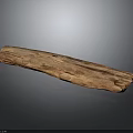 Rustic Wooden Log With Natural Grain Texture And Rough Surface For Decorative Use 3d model
