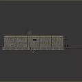 modern water pipe valve abandoned ditch 3d model