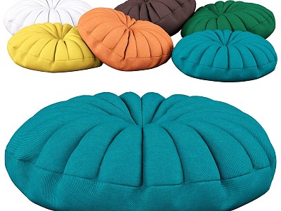 Pillow Velvet Color Round 3d model