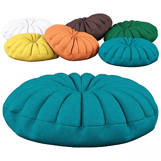 Pillow Velvet Color Round 3d model