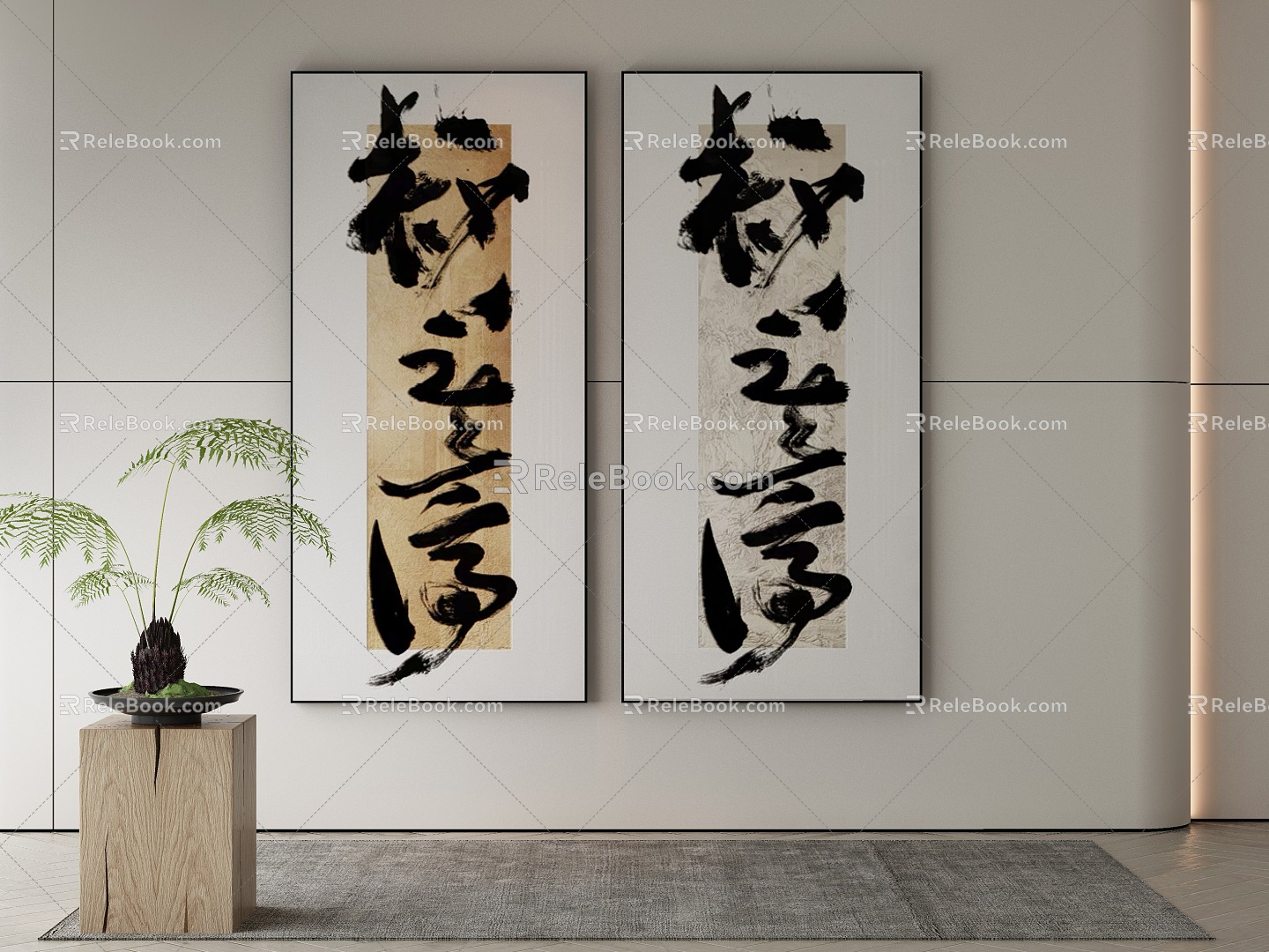 New Chinese Decorative Painting 3d model