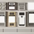Various Ventilation Grilles With Different Designs And Metal Finishes