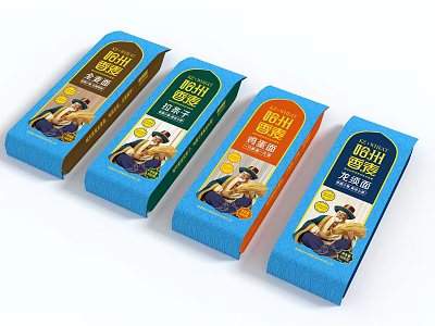 Colorful Yogurt Roll Packages Featuring Assorted Flavors And Attractive Design Elements 3d model