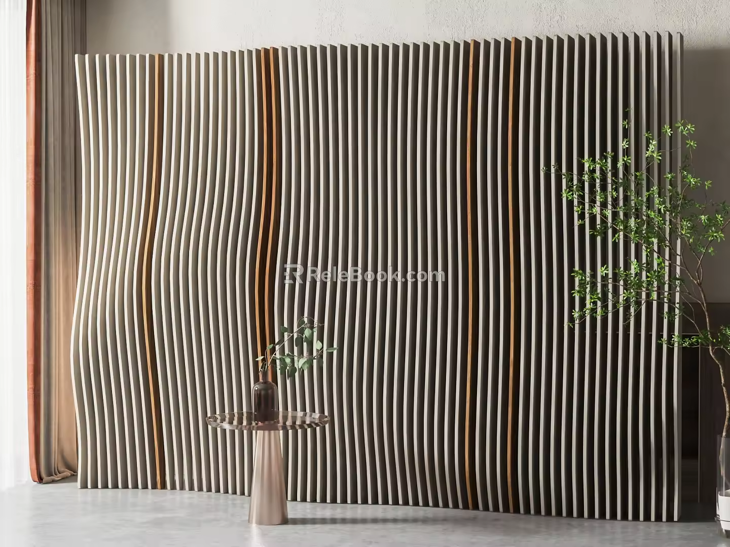 Quiet background wall, background wall partition 3d model